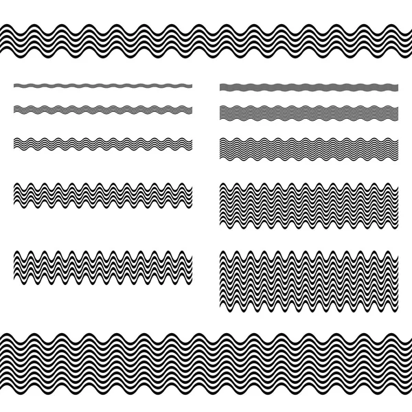 Elementos de diseño gráfico - conjunto de líneas divisorias de página — Archivo Imágenes Vectoriales
