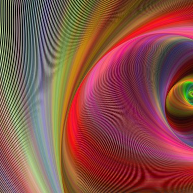 Renkli eliptik geometrik dijital sanat