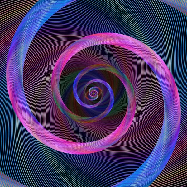 Rosa blau abstrakte geometrische Spirale Hintergrund — Stockvektor