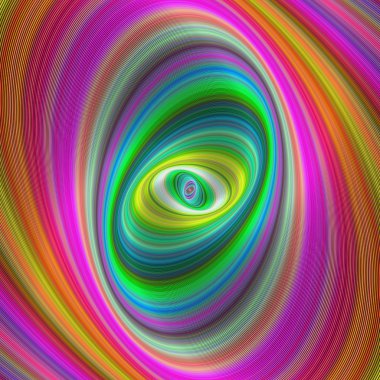 Renkli eliptik geometrik dijital sanat