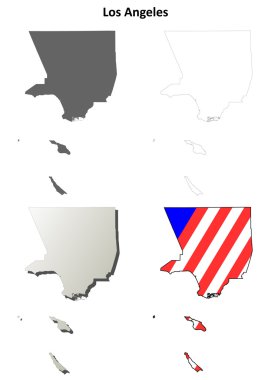 Los Angeles County, Kaliforniya anahat harita seti