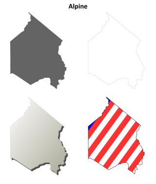 Alp County, Kaliforniya anahat harita seti