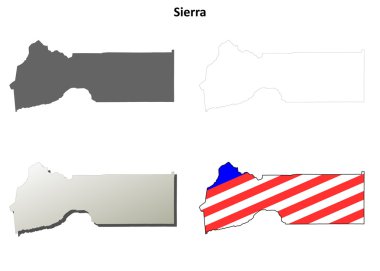 Sierra County, Kaliforniya anahat harita seti