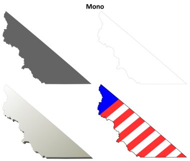 Mono County, Kaliforniya anahat harita seti