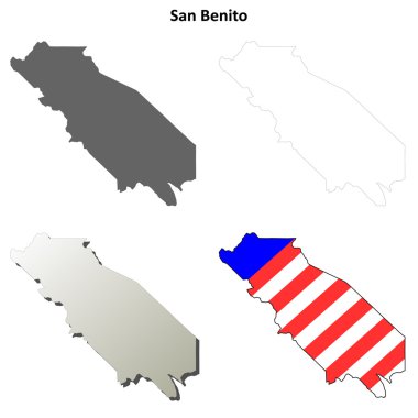 San Benito County, Kaliforniya anahat harita seti