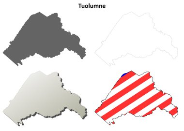 Tuolumne County, Kaliforniya anahat harita seti