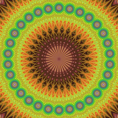 Oryantal tarzda çiçek mandala tasarım arka plan