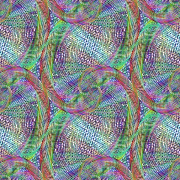 Padrão fractal espiral de arte digital sem costura — Vetor de Stock