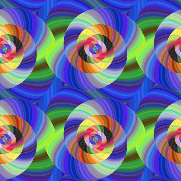 Psychedelische naadloze fractal krul patroon — Stockvector