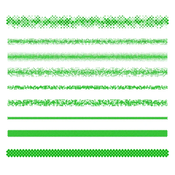 Elementi di design set di linee divisorie di testo pixel — Vettoriale Stock