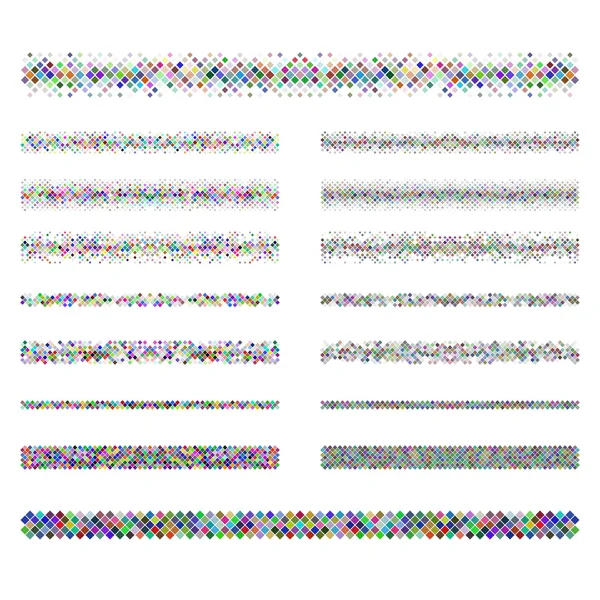 Elementos de diseño - conjunto de líneas divisorias de texto de píxeles — Vector de stock