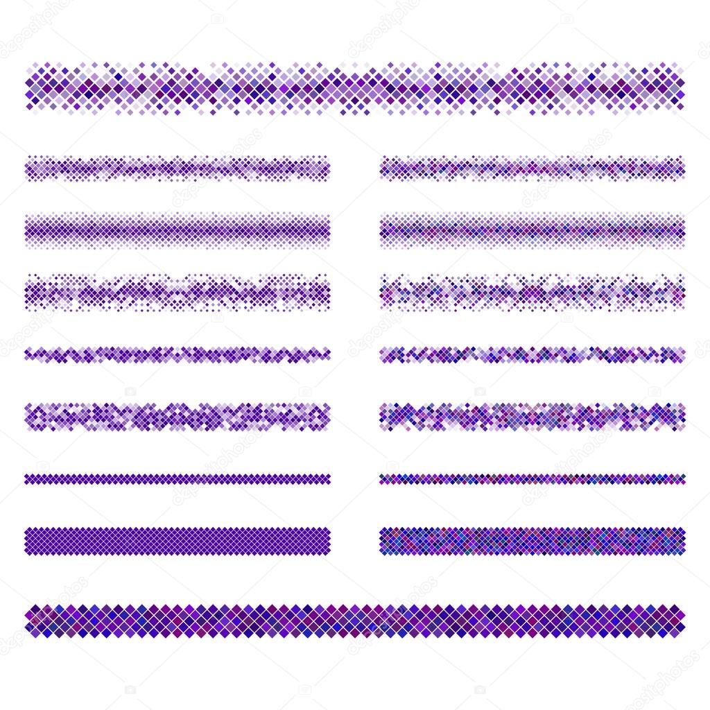 Design elements - pixel text divider line set