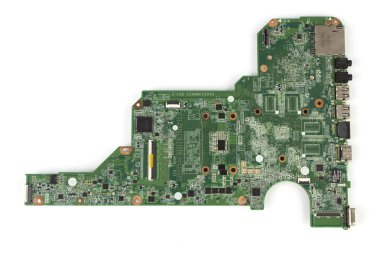 Notebook pc motherboard on white background clipart