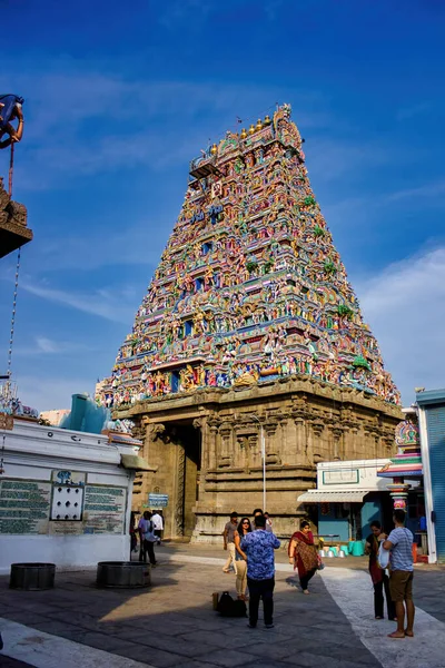 Chennai Ινδία Οκτωβρίου 2018 Εξωτερικά Του Arulmigu Kapaleeswarar Temple Ένας — Φωτογραφία Αρχείου