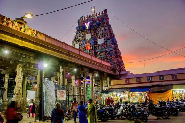 Chennai Güney Hindistan Ekim 2018 Triplicane Deki Parthasarathy Tapınağı Lord — Stok fotoğraf