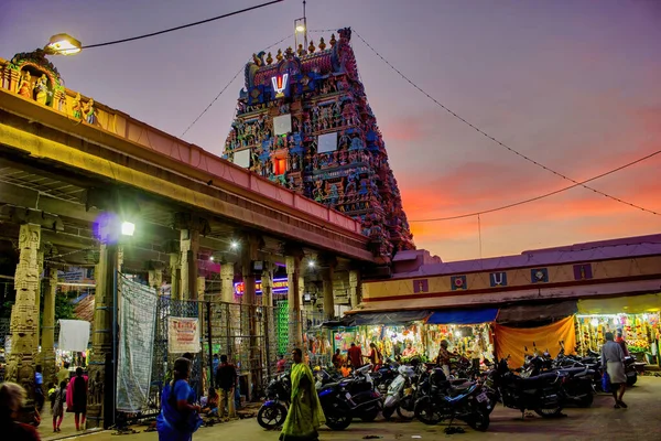Chennai Jižní Indie Října 2018 Hinduistický Chrám Věnovaný Lordu Venkatu — Stock fotografie