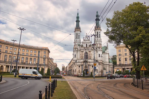 Warschau Polen Juni 2017 Kirche Des Heiligsten Erlösers Platz Zbawiciela — Stockfoto