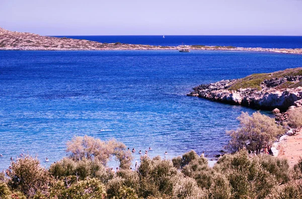 Vista Outro Lado Mar Imeri Gramvousa Cabo Gramvousa Kissamos Creta — Fotografia de Stock