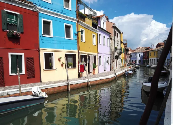 Veneza Itália Setembro 2018 Amplo Ângulo Canal Murano Burano Juntamente — Fotografia de Stock