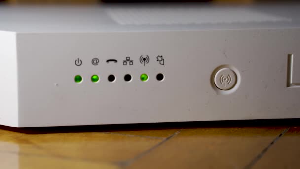 현대의 인터넷 Wifi Router Modem Flash Led Lights Network Related — 비디오