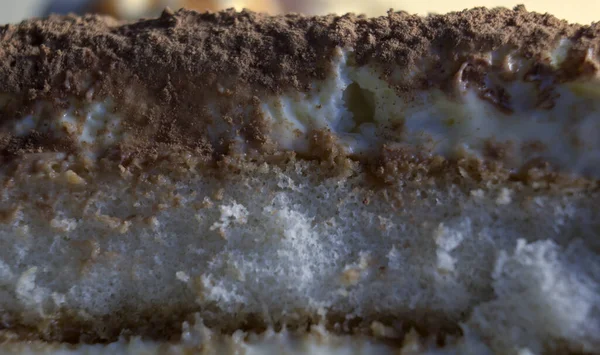 Tiramisu Adında Tatlı Talyan Pastası Pastası Yapan Katmanlı Bir Şeklin — Stok fotoğraf