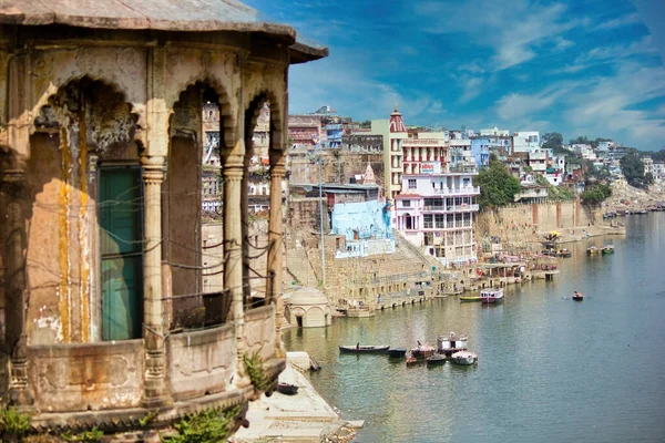 Varanasi India November 2016 Wide Angle Top View Banaras Cityscape — Stock fotografie