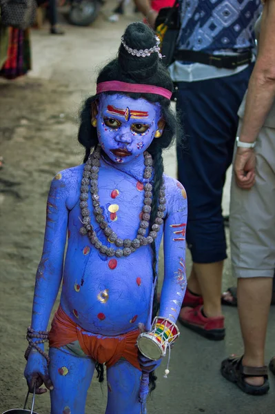 Pushkar Indien November 2016 Ein Unbekannter Junge Der Als Hinduistischer — Stockfoto