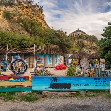 Beach views around the Caribbean island of Curacao 