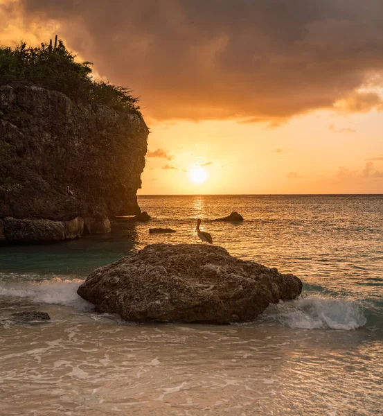 Kilátás Karib Tenger Szigetén Curacao — Stock Fotó