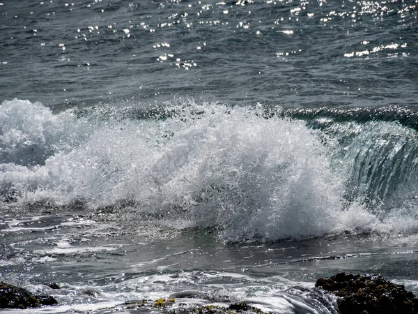 Olas Chocando Playa — Foto de Stock