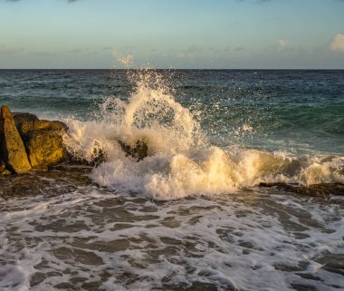 Güzel deniz kıyısı. doğa arkaplanı