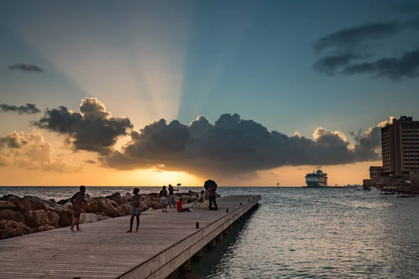 Hermoso Atardecer Sobre Mar — Foto de Stock