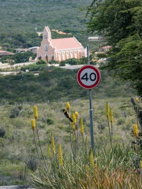 Dağlarda yol tabelası