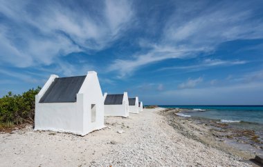 Karayipler 'in Bonaire Adası' nın manzarası