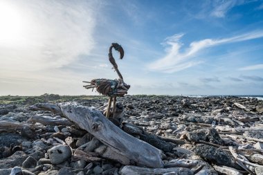 Karayipler 'in Bonaire Adası' nın manzarası