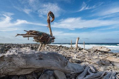Karayipler 'in Bonaire Adası' nın manzarası