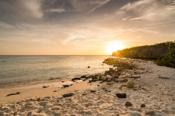 Belo Pôr Sol Sobre Mar — Fotografia de Stock