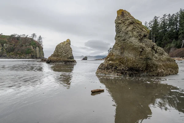 Rock Formation Ruby Beach Ολυμπιακό Εθνικό Πάρκο — Φωτογραφία Αρχείου