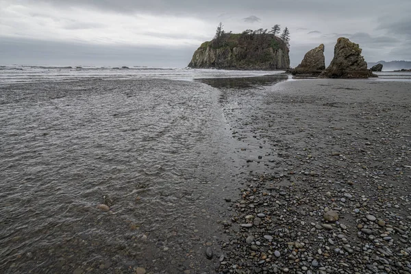 Rock Formation Ruby Beach Ολυμπιακό Εθνικό Πάρκο — Φωτογραφία Αρχείου