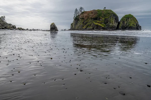 Rock Formation Ruby Beach Ολυμπιακό Εθνικό Πάρκο — Φωτογραφία Αρχείου