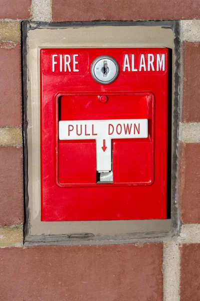 Interruptor Alarme Incêndio Edifício — Fotografia de Stock