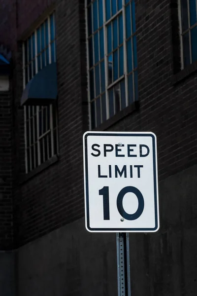 Speed Limit Slow Bit — Stock Photo, Image