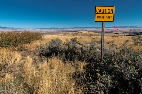 Warnung Vor Klapperschlangen Idaho — Stockfoto