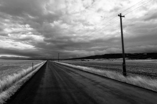 Farm Road Sulla Camas Prairie Idaho — Foto Stock
