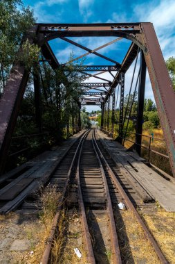 Pullman, WA 'daki Eski Demiryolu Köprüsü.