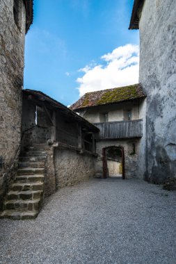 İsviçre 'deki Gruyeres Kalesi