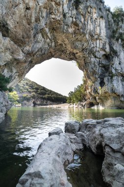 Pont d 'Arc, Doğal Köprü, Ardeche Bölgesi, Fransa