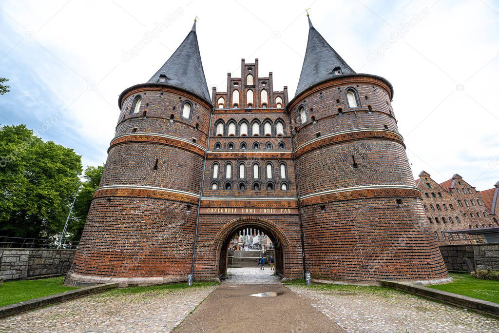 The Historic Holstentor in Luebeck, Germany