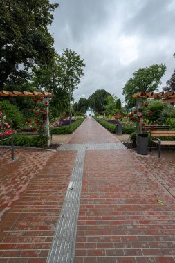 Eutin 'deki Seepark' a yürüme yolu, Kuzey Almanya 'daki kasaba