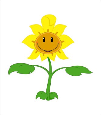 Mutlu gülümseyen ayçiçeği